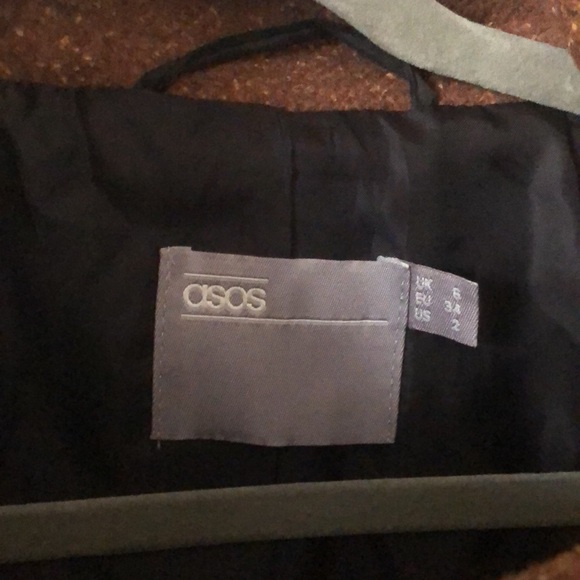 ASOS Women Wool Blend Mocha Brown Winter Coat - Picture 3 of 8